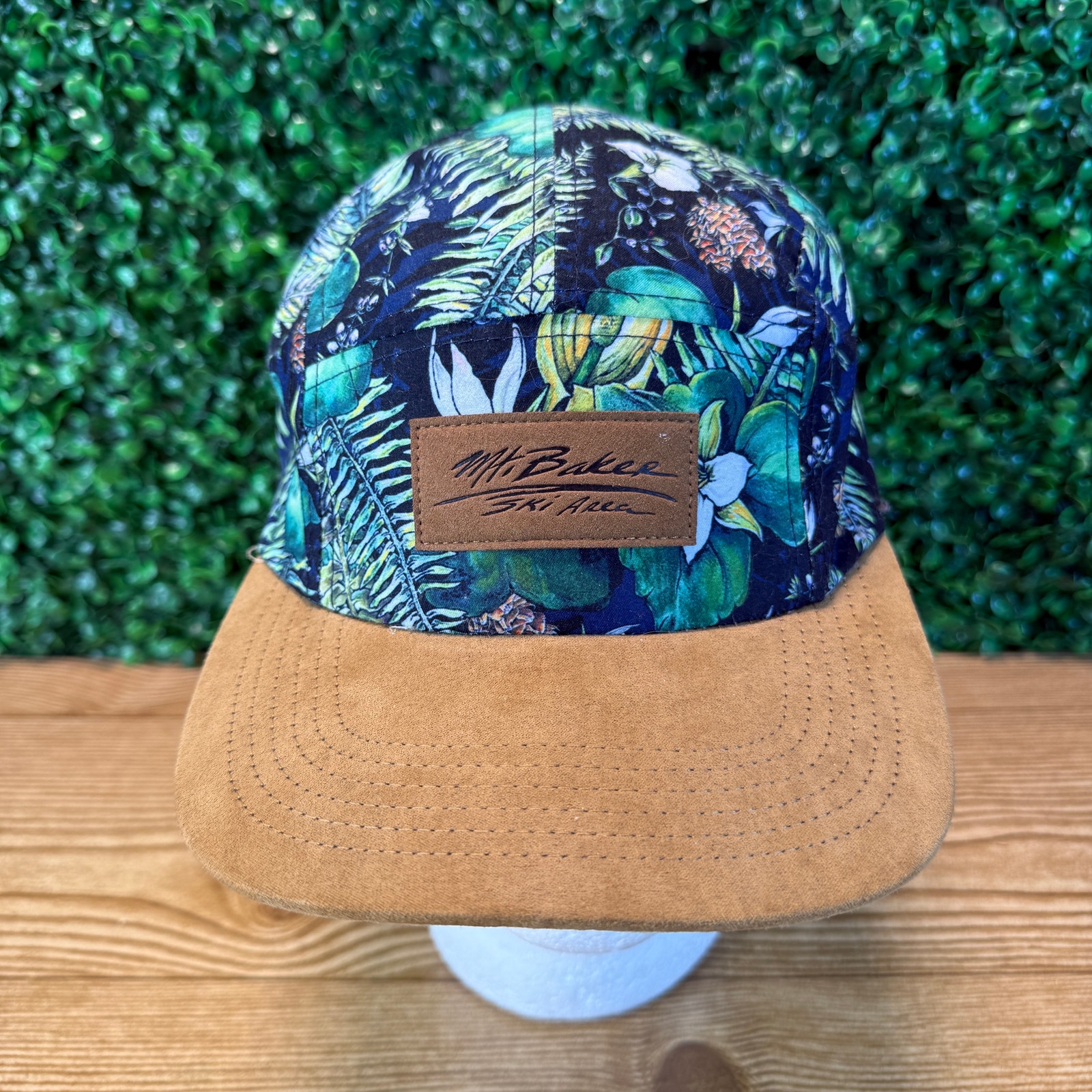 Mt Baker Mbsa Camp Floral Ski Hat Adjustable Leather Strap One Size Osfa Cap
